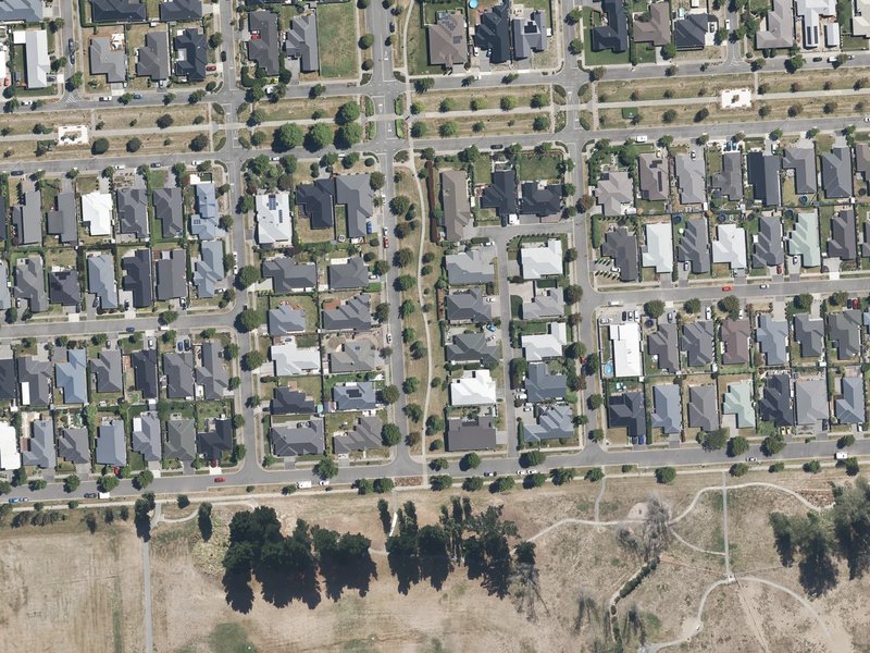 aerial view of Forbes / Kessen Walkway, Pegasus and the ground around it