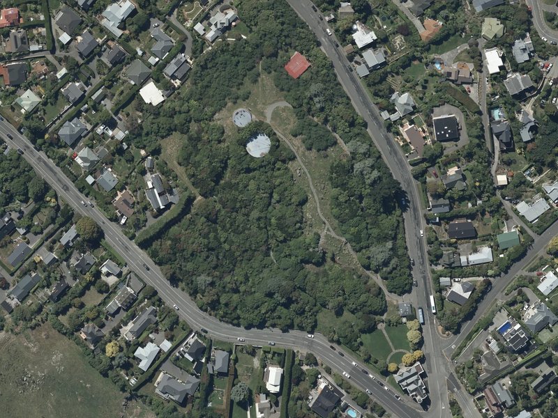 aerial view of Cracroft Reserve and the ground around it