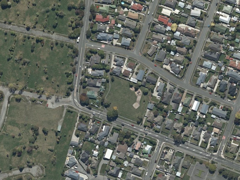 aerial view of Avondale Playground and the ground around it
