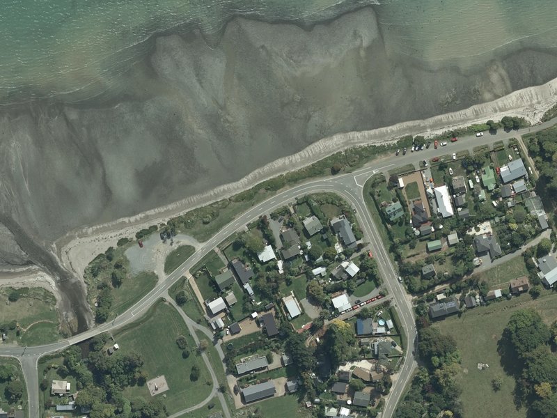 aerial view of Purau Foreshore and the ground around it