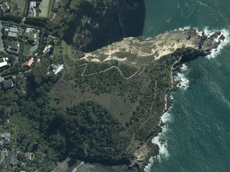 aerial view of Giants Nose and the ground around it