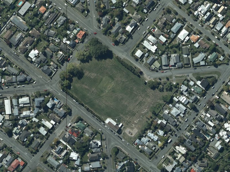aerial view of St Leonards Park and the ground around it