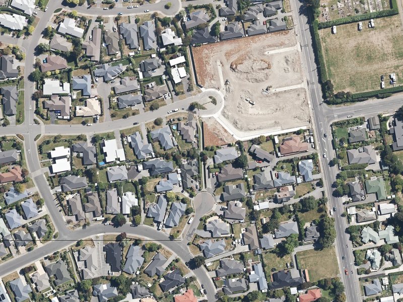 aerial view of Ambrose Place Accessway and the ground around it
