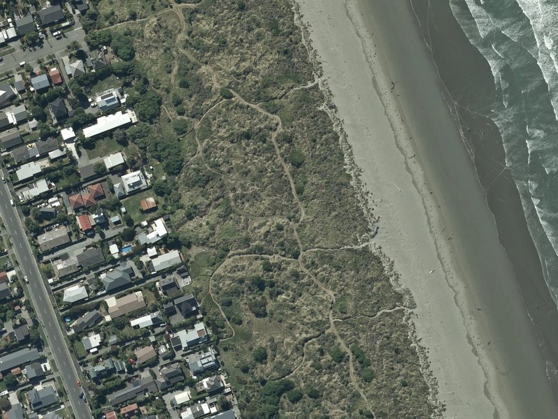 aerial view of Southshore Beach Park and the ground around it