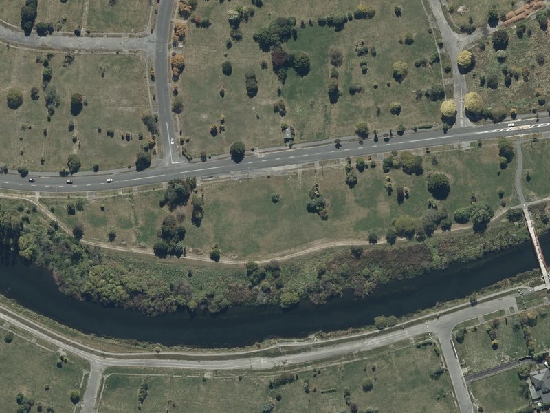 aerial view of Amelia Rogers Reserve and the ground around it