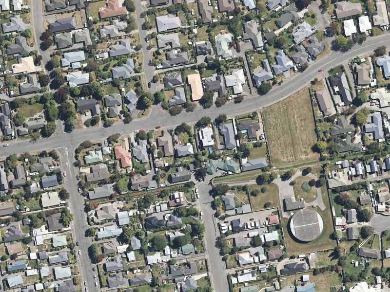 aerial view of Ayers Street / Kingsbury Accessway and the ground around it