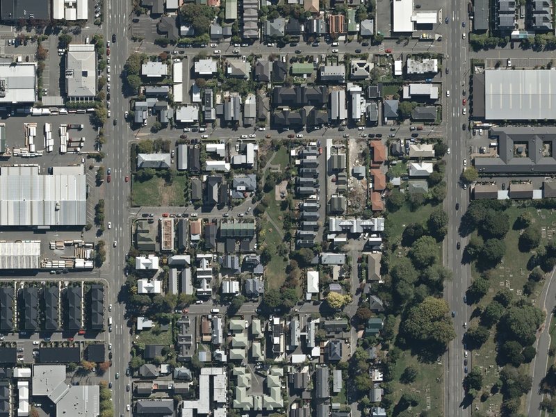 aerial view of Moa Reserve and the ground around it