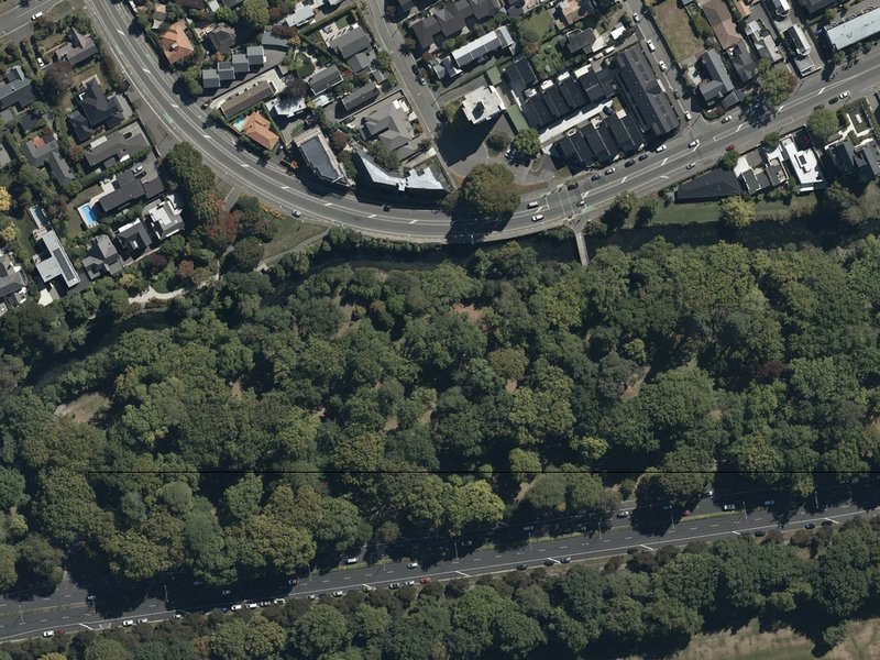 aerial view of Little Hagley Park and the ground around it