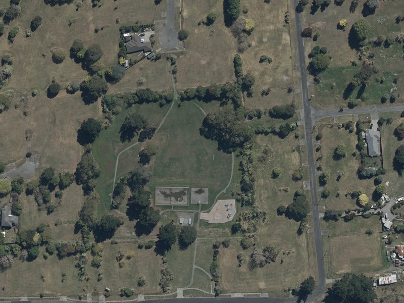 aerial view of Brooklands Domain and the ground around it