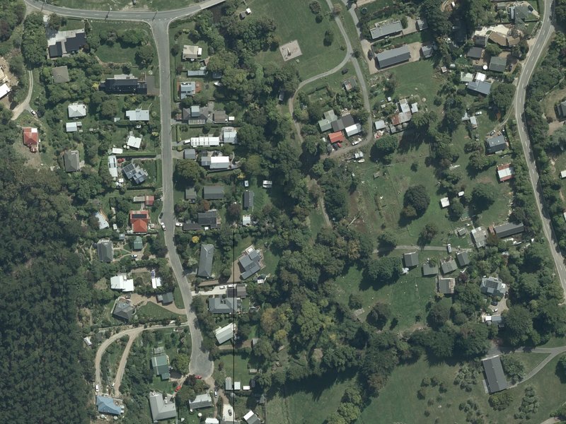 aerial view of Purau Esplanade Reserve and the ground around it