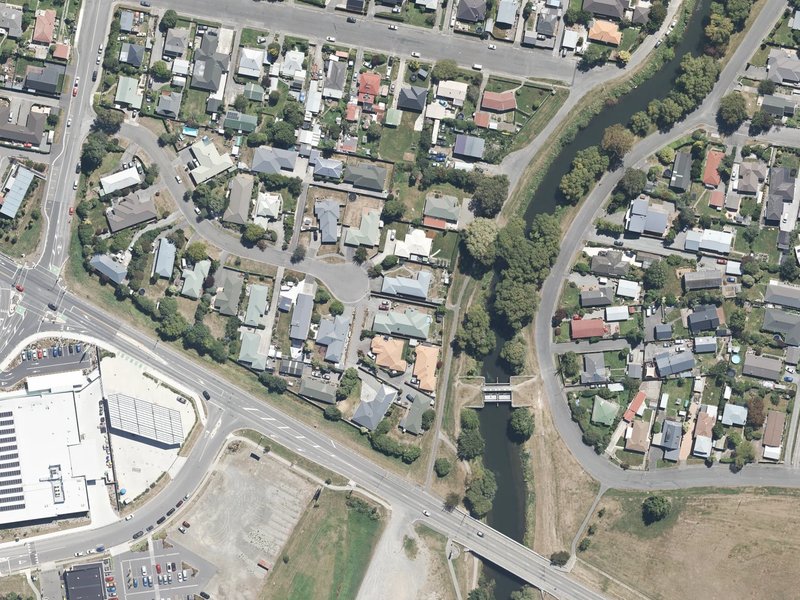 aerial view of Camleigh Close Walkway and the ground around it