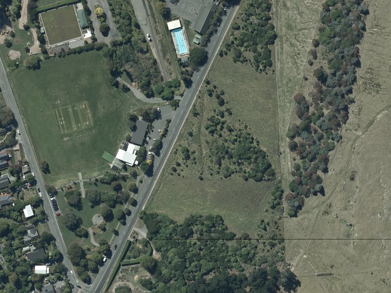 aerial view of Birdsey Reserve and the ground around it