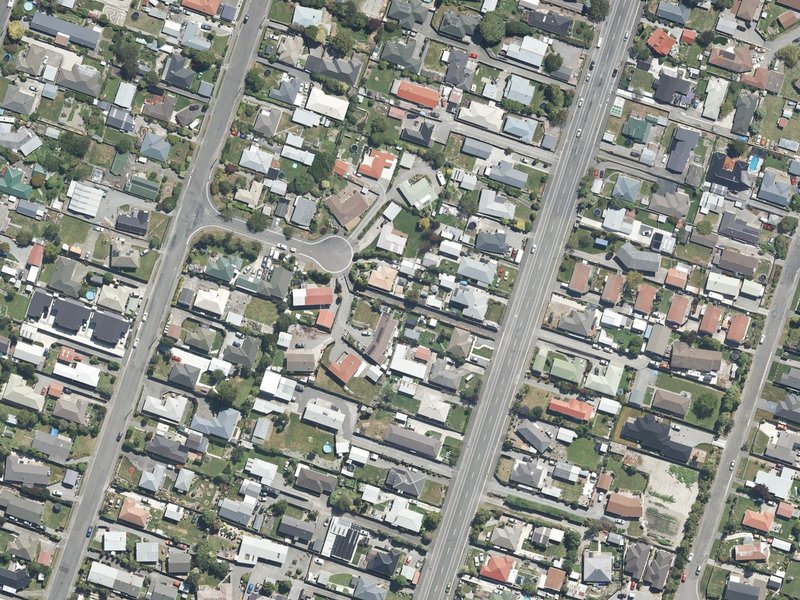 aerial view of Chapman Pl / Otaki Street Accessway and the ground around it