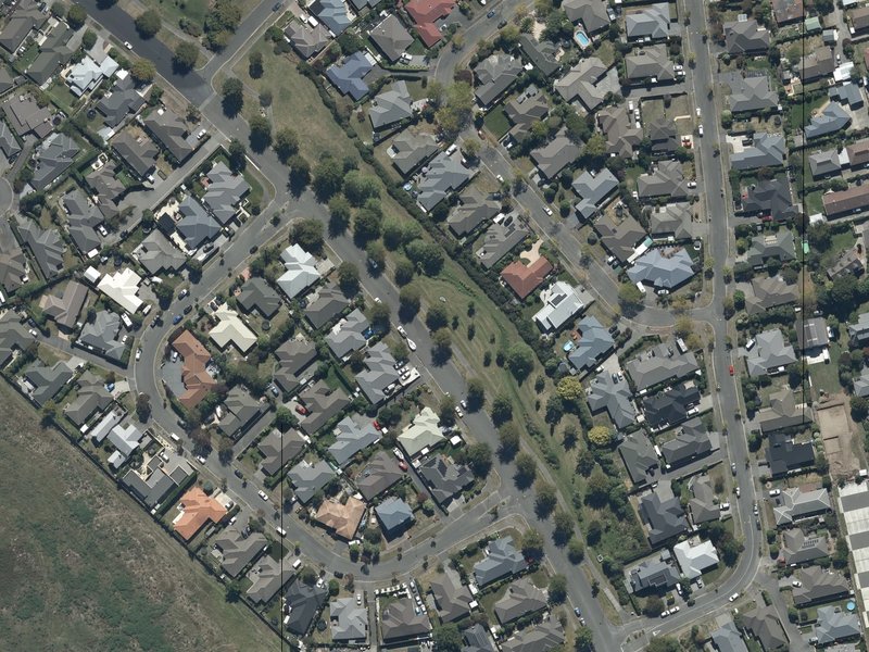 aerial view of Putake Reserve and the ground around it