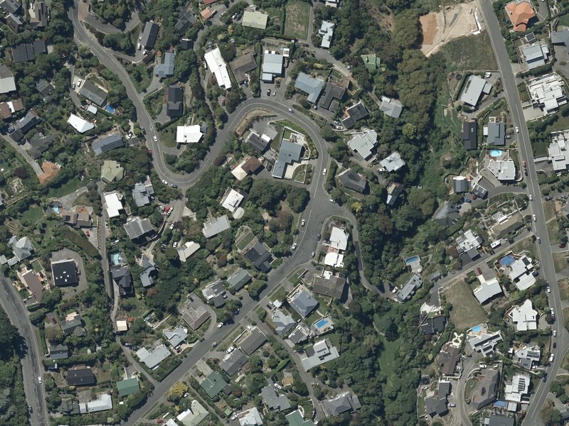aerial view of Takahe Reserve and the ground around it