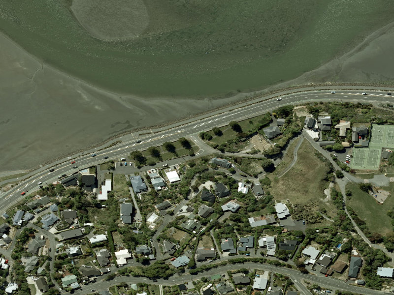 aerial view of The Brae and the ground around it