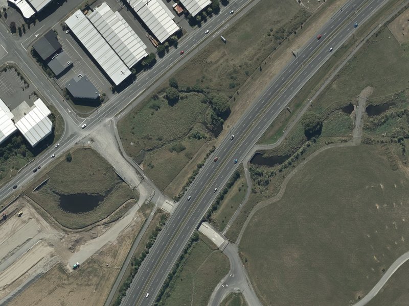 aerial view of Nga Puna Wai North and the ground around it