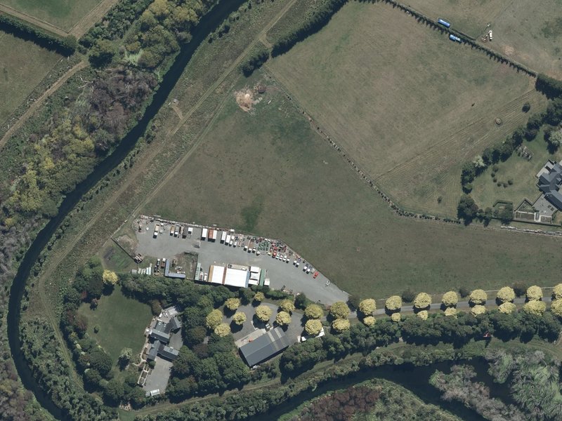 aerial view of Styx River Esplanade Reserve and the ground around it