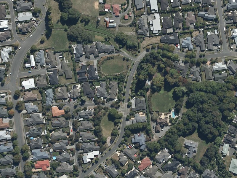aerial view of Kaputone Springs Reserve and the ground around it