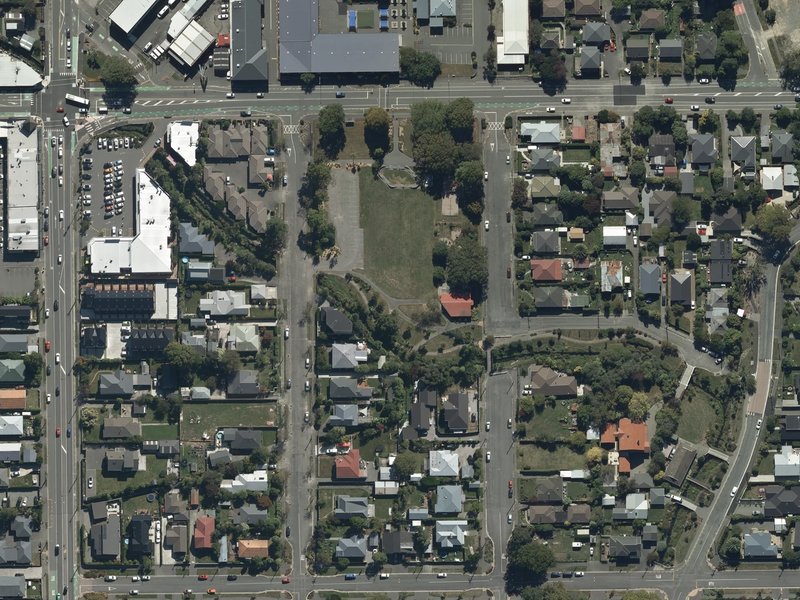aerial view of Shirley Community Reserve and the ground around it