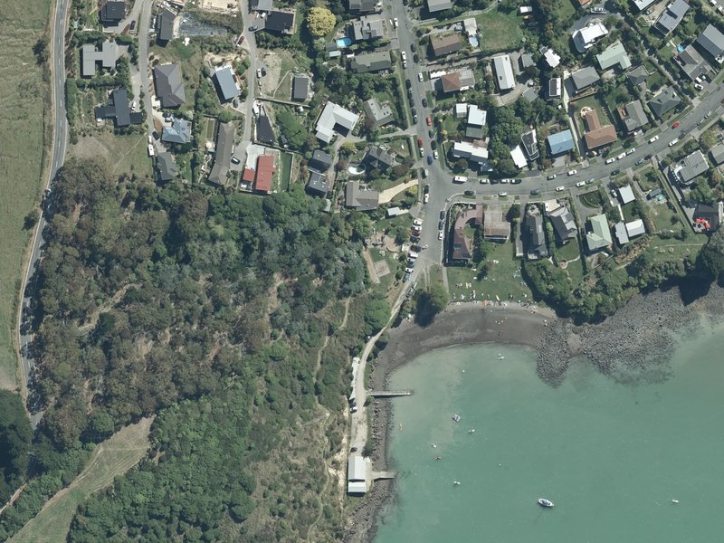 aerial view of Cass Bay Playground and the ground around it