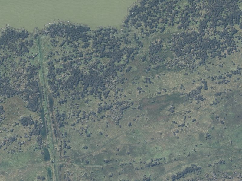 aerial view of Kaitorete Spit Reserve and the ground around it