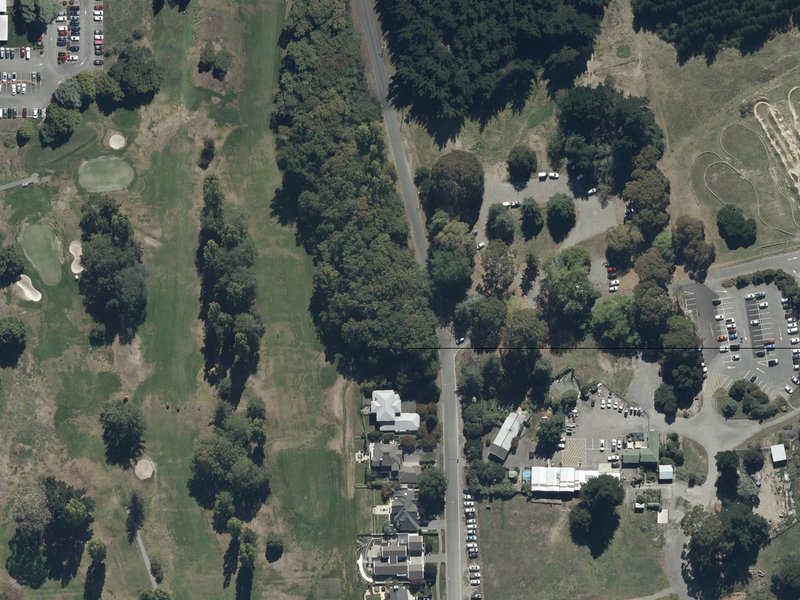 aerial view of Waitikiri Reserve and the ground around it