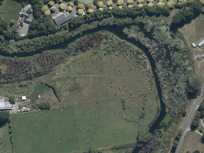 aerial view of Styx River Reserve Living Laboratory and the ground around it