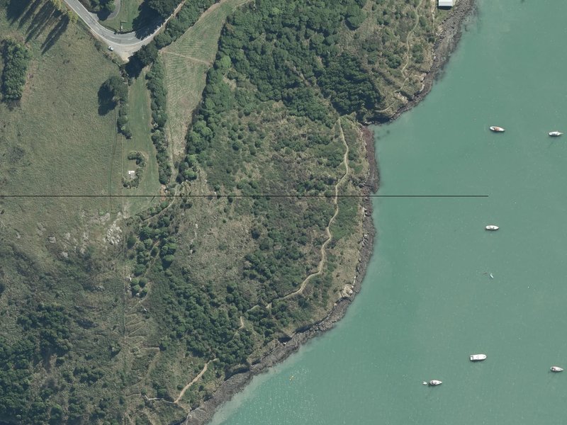 aerial view of Pony Point and the ground around it