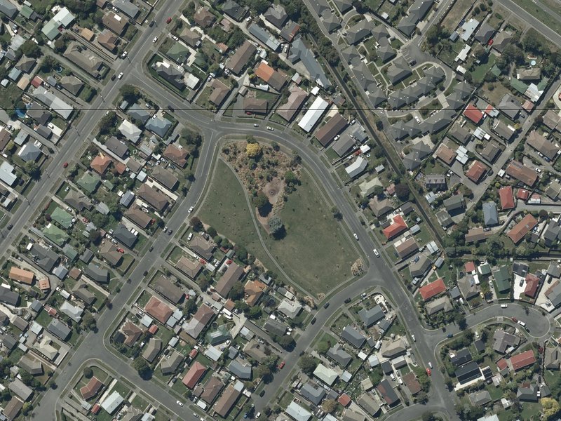 aerial view of Cutler Park and the ground around it