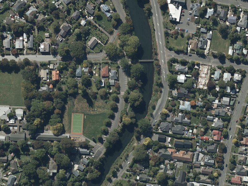 aerial view of Heathcote Riverbank Reserve and the ground around it
