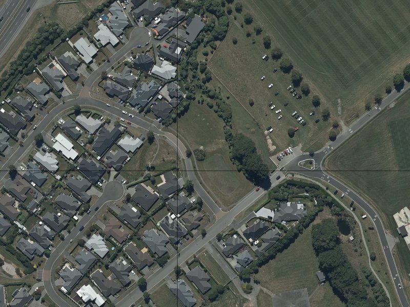 aerial view of Mariposa Drainage Reserve and the ground around it