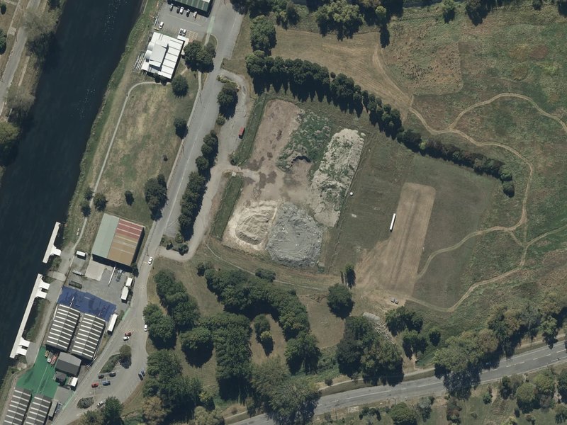 aerial view of Porritt Park and the ground around it
