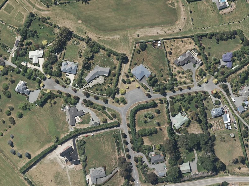 aerial view of Loburn Lea Walkway and the ground around it