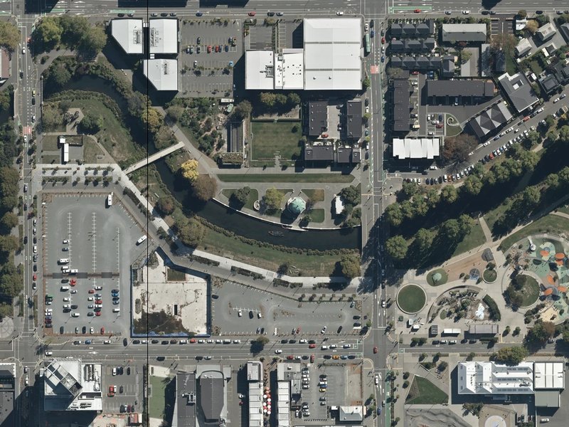 aerial view of Edmonds Band Rotunda and the ground around it