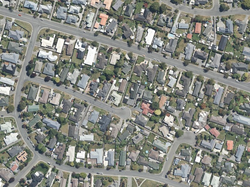 aerial view of Mathias Place Accessway and the ground around it