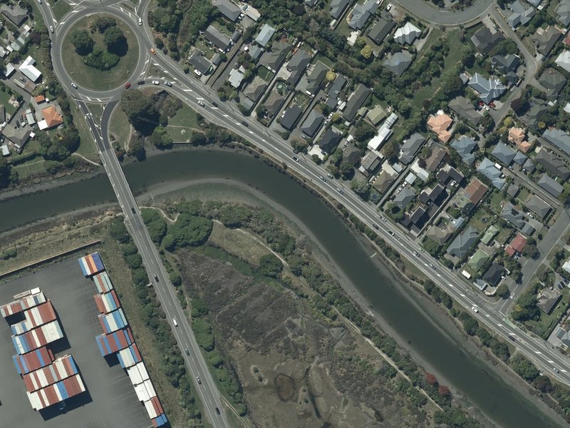aerial view of Roundabout Reserve and the ground around it