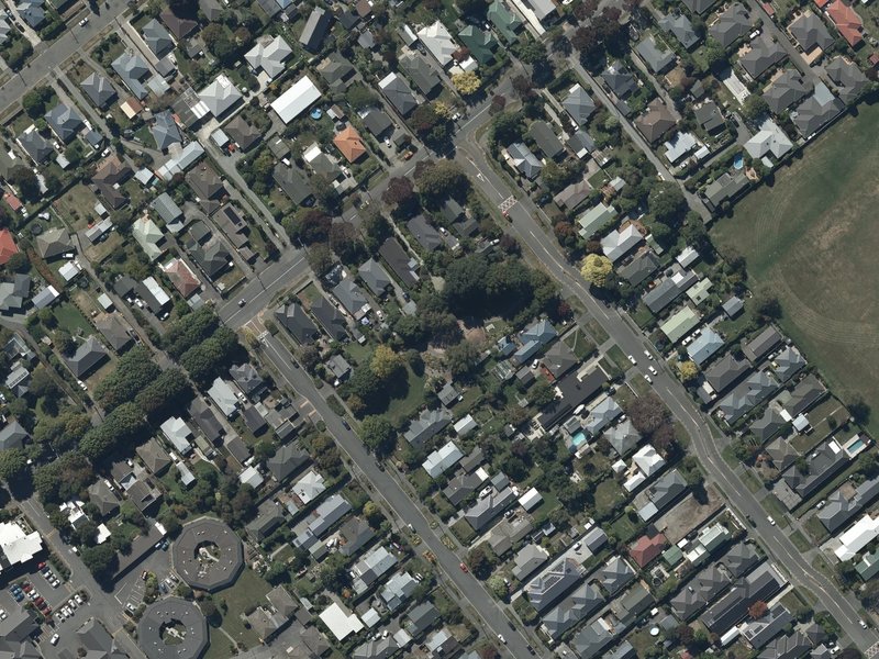 aerial view of Cashmere View Playground and the ground around it