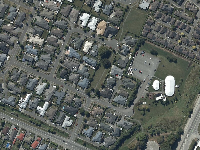 aerial view of Bishops Green and the ground around it