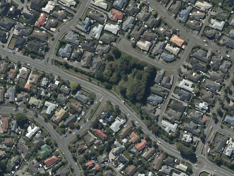 aerial view of Dunbars Reserve and the ground around it