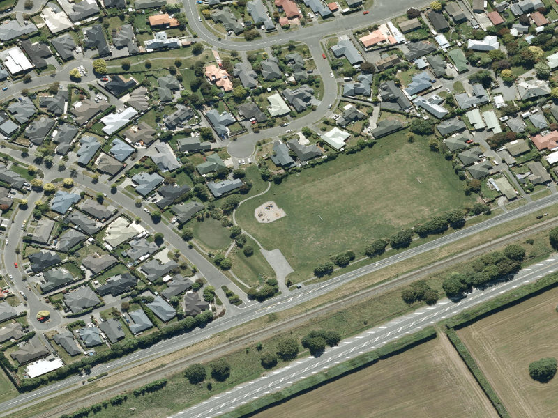 aerial view of Jones Reserve and the ground around it