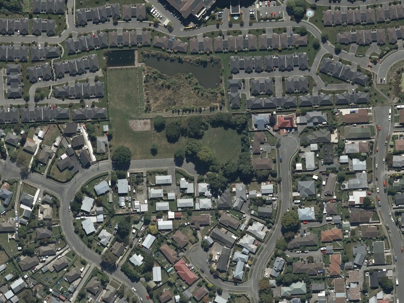 aerial view of Fortune Playground and the ground around it