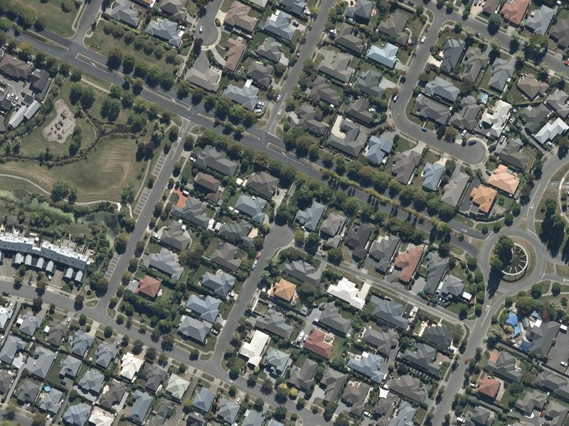 aerial view of Anglem Reserve and the ground around it