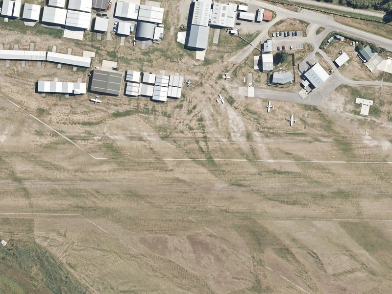 aerial view of Rangiora Airfield and the ground around it