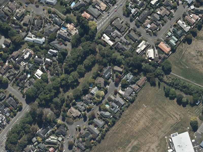 aerial view of Flay Park and the ground around it