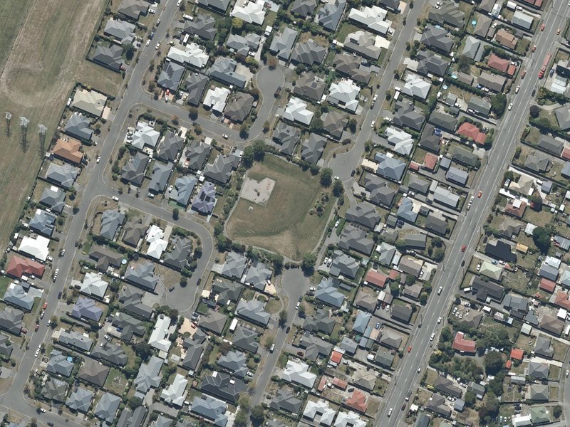 aerial view of Kumara Reserve and the ground around it