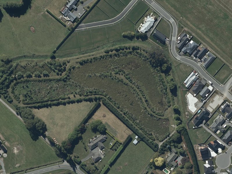 aerial view of Knights Waterway Reserve and the ground around it