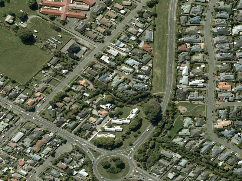 aerial view of Steam Wharf Stream Reserve and the ground around it