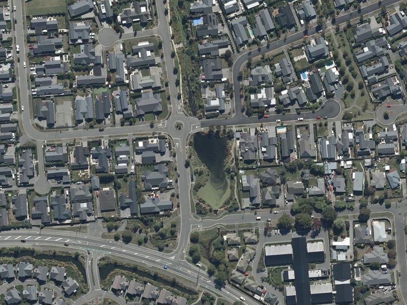 aerial view of Alpine View Drainage Reserve and the ground around it