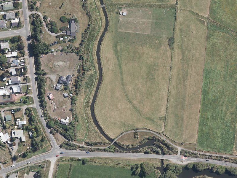 aerial view of Taranaki Reserve Walkway and the ground around it